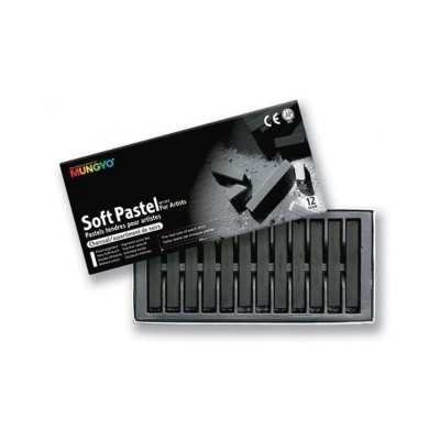 Pasteles a la tiza Soft Pastel MP negros x12 unidades Mungyo