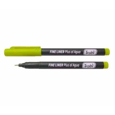 Microfibra punta metálica Fine Liner Plus amarillo trazo 0,2 mm Trabi