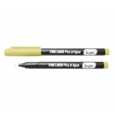 Microfibra punta metálica Fine Liner Plus amarillo pastel trazo 0,2 mm Trabi
