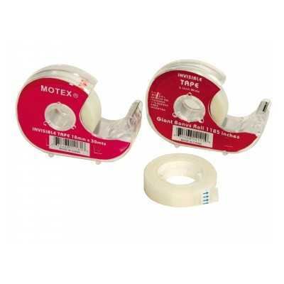 Cinta adhesiva Motex 18 mm x30 metros invisible con racionador Ibi