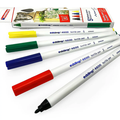 Set de marcadores para tela 4600 x5 colores clásicos Edding