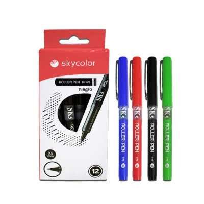 Roller 0.5 mm gel tinta líquida R-170 verde Skycolor