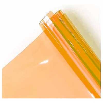 Hojas simil acetato color Naranja 35x50cm 200 micrones Self