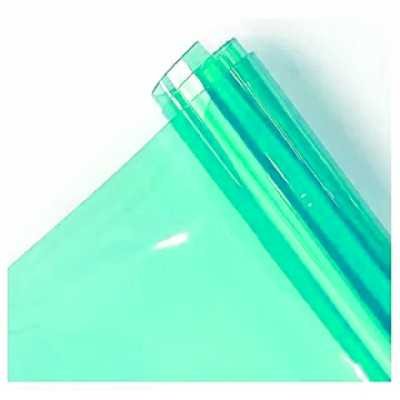 Hojas símil acetato color Verde 50x70 cm 200 micrones Self