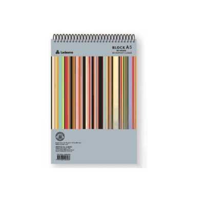 Block con espiral A5 Classic x80 hojas liso Ledesma