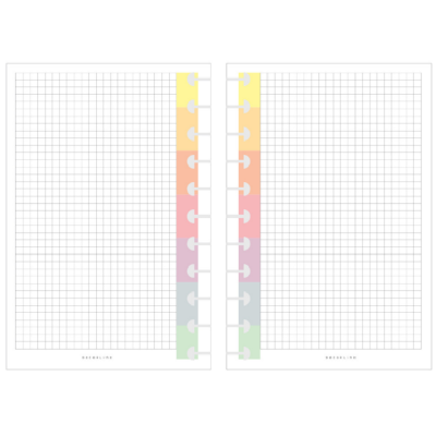 Repuesto cuaderno con sistema de discos 18x25 hojas cuadriculadas Do Decorline
