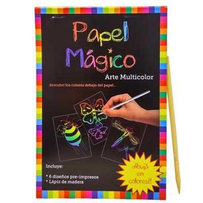 Papel mágico x6 diseños impresos Colours