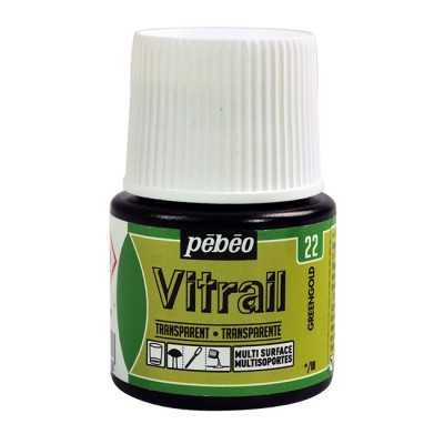 Pintura Vitrail Transparente Limon x45 ml Pebeo