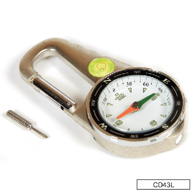 Brújula de supervivencia 5 en 1 plateada 32 mm Galileo