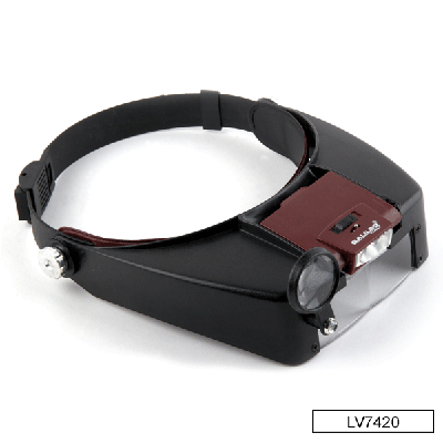 Lupa binocular manos libres con luz led 250x220 mm 1.8x, 2.3x, 4.8x Galileo