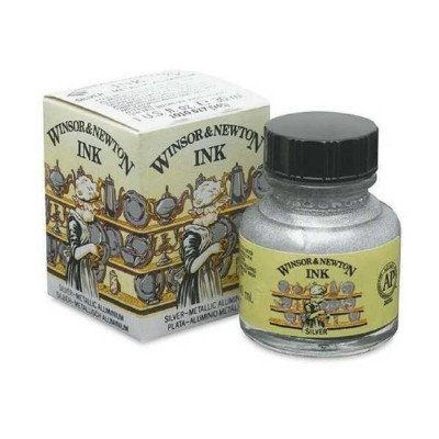 Tinta para Dibujo Win Dip Ink Plata x30 ml Winsor & Newton