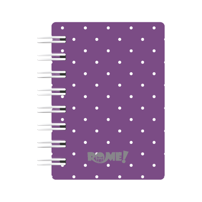 Libreta A7 cartone lunares x90 hojas liso Rome