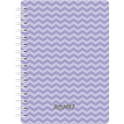 Cuaderno con espiral A5 Zig zag tapa dura x80 hojas cuadriculado Rome