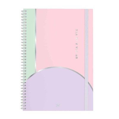 Cuaderno con espiral A4 tapa Premium Pastel x96 hojas rayado FW