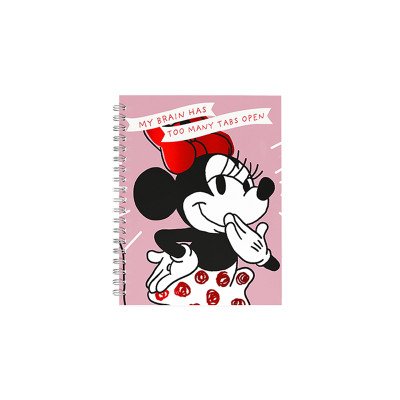 Cuaderno 16x21 cm con espiral tapa dura Minnie I x 80 hojas rayado Mooving