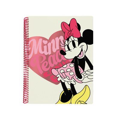 Cuaderno con espiral A4 tapa flexible Minnie II x 80 hojas rayado Mooving