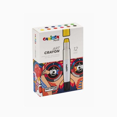 Crayón artístico en caja x12 colores Carioca Plus