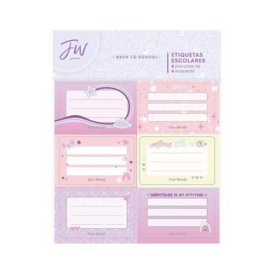 Etiquetas Fun World Sweet x12 unidades FW