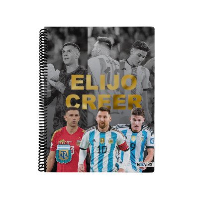 Cuaderno con espiral A4 tapa flexible AFA II x 80 hojas rayado Mooving