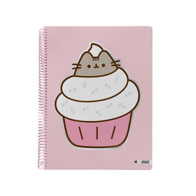 Cuaderno con espiral A4 tapa flexible Pusheen II x 80 hojas rayado Mooving