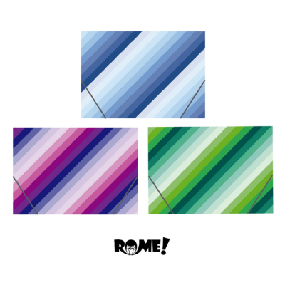 Carpeta Doble Oficio 3 solapas Colorful con elástico Rome