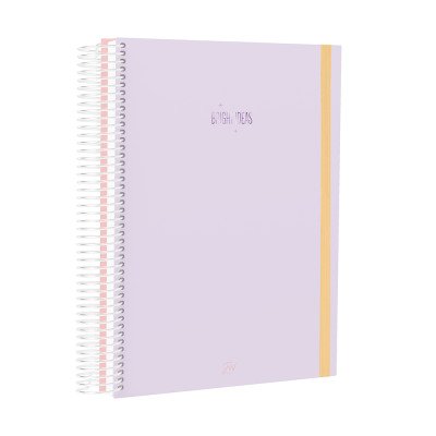 Cuaderno 16x21 cm con espiral tapa dura Premium Pastel Rosa x96 hojas FW