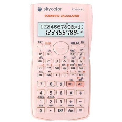 Calculadora científica FX82 MS-C de 240 funciones color rosa Skycolor