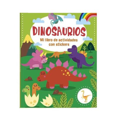 Libro de actividades 16 pag. con 4 pag. de stickers. Dinosaurios con stickers Editorial Splash