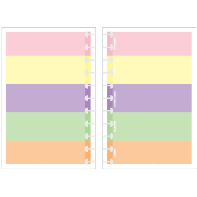 Repuesto planer 5 colores para cuaderno sistema de discos 14x21 cms Do Decorline