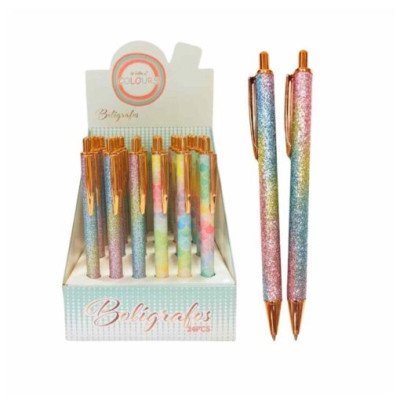 Bolígrafo metal degrade y escamado Colours