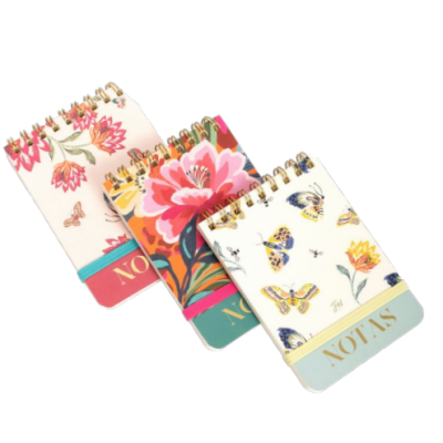 Libreta con espiral de bolsillo Belle x 30 hojas rayadas FW