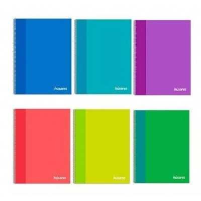 Cuaderno A4 tapa dura Trendy x120 hojas rayadas con espiral Husares