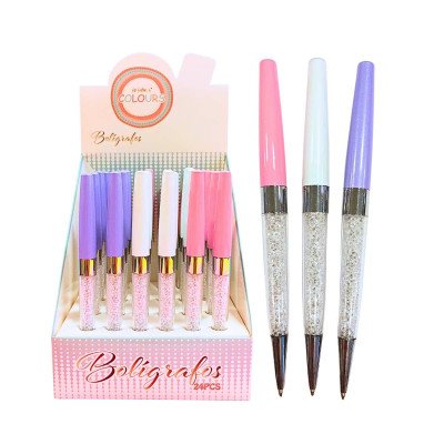 Bolígrafo metal con confetti pastel Colours