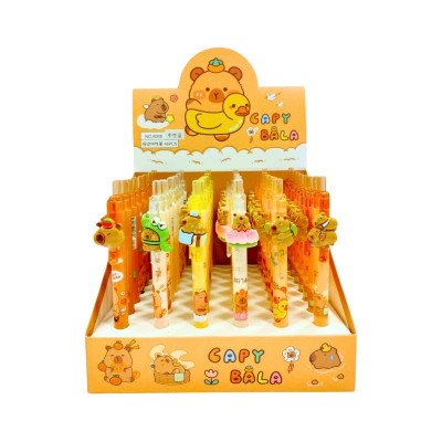 Bolígrafo con clip Capybara Colours