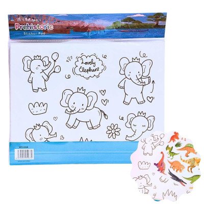 Stickers x 200 + lamina x 5 Dinos Colours