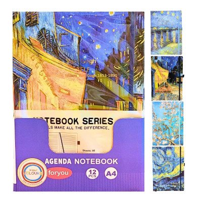 Cuaderno A4 Van Gogh x80 hojas rayadas Colours