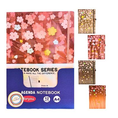 Cuaderno A4 Florcitas x80 hojas rayadas Colours