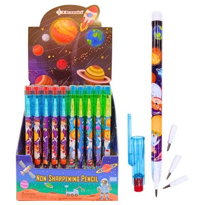 Lápiz negro con puntas intercambiables Animales espaciales con goma Colours