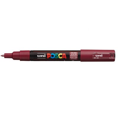 Marcador Fino 0.7 mm Posca Rojo vino PC-1M punta cónica Uni