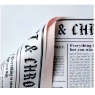 Papel coreano de 57x57 cm Rosa / Blanco +texto Negro por unidad Ibico