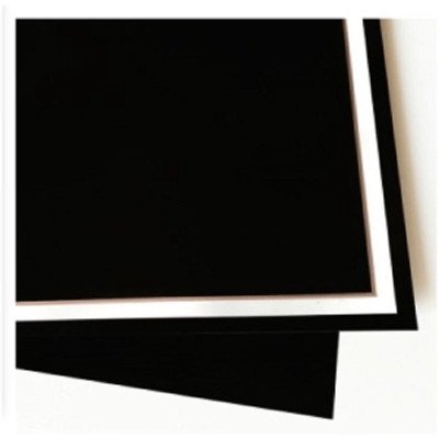 Papel coreano de 57x57 cm Negro / Negro +borde Blanco por unidad Ibico