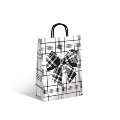 Bolsa regalo Lazo escocés 22x10x30 cm Premium Pack