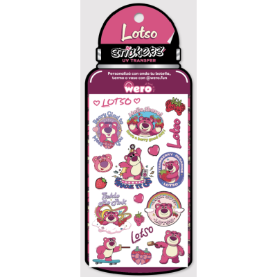 Stickers para botellas Lotso Wero