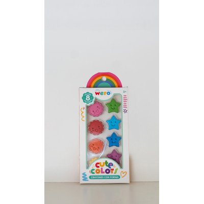 Crayones con forma x8 unidades Wero