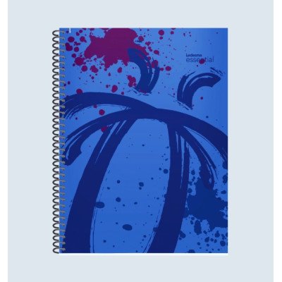 Cuaderno con espiral A4 tapa plastica Essential azul x 84 hojas cuadriculado Ledesma