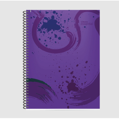 Cuaderno con espiral A4 tapa plastica Essential violeta x 84 hojas rayado Ledesma
