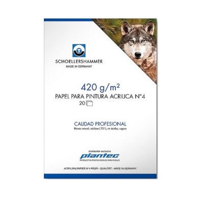 Block para Acrílico A5 Blanco de 420 gramos x20 hojas Schoellershammer