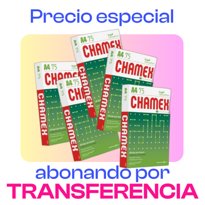 Resmas Papel A4 x500 hojas de 75 grs Chamex