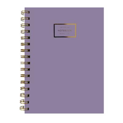 Cuaderno A4 con espiral lila pastel cuadriculado tapas semi rígidas Do Decorline