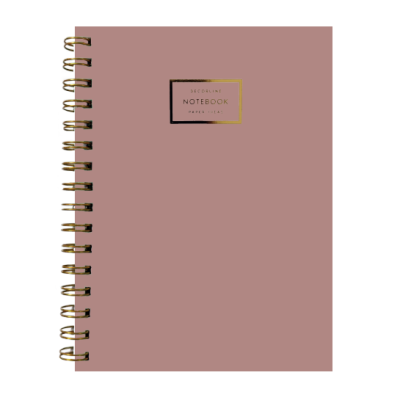 Cuaderno 18x25 cm con espiral rosa pastel rayado tapas semi rígidas Do Decorline